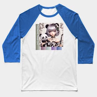 Patchwork Panda Girls Baseball T-Shirt